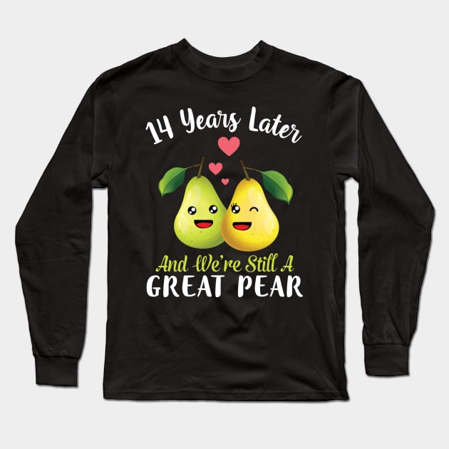 Husband And Wife 14 Years Later And We're Still A Great Pear Long Sleeve T-Shirt by DainaMotteut